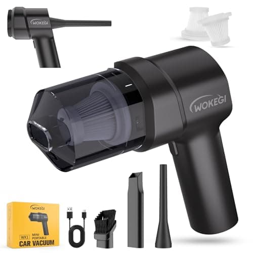 Handheld Mini Car Vacuum, 10000PA Cordless Portable Vacuum with 2000mAh Battery, 3 in 1 small Vacuum Cleaner & Air Duster with Type-C Charging, Compact & Lightweight for Car, Home, Kitchen (Black) - Image 1
