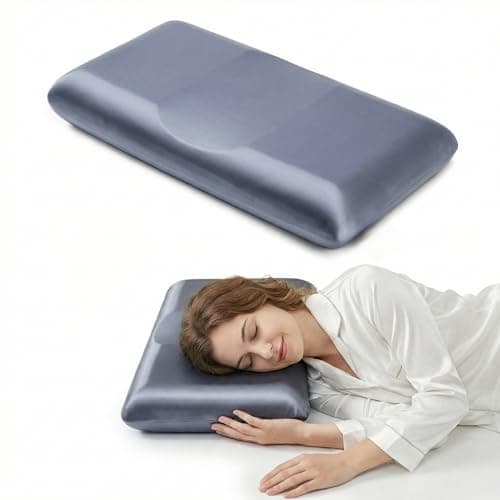 ASRIO Silicone Pillow, Cooling 4D High Resilience Cervical Support for Neck Pain Relief, Hypoallergenic, Ideal for Side Sleepers & Post-Surgery Care (Standard, (Sleep Pillow)) - Image 1