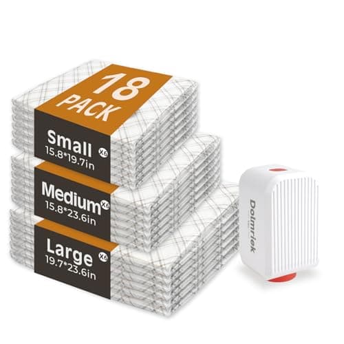 Dolmriek Travel Vacuum Storage Bags with USB Electric Pump, 18 Pack Compression Seal Bags for Luggage and Suitcase, Space Saver for Clothes and Clothing - Image 1