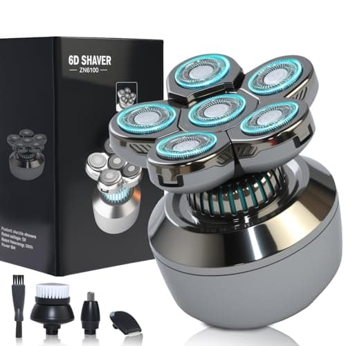 Head Shavers for Bald Men: Upgraded Detachable Head Shaver,6D Floating Heads,Dry and Wet Electric Shaver,IPX8 Waterproof ,LED Display,Grooming Kit with Type-C Fast Charging - Image 1