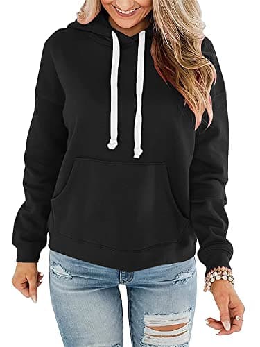 STOLKISS Hoodies for Women Casual Lightweight Pullover Long Sleeve Loose Thin Sweatshirt Hoody Drawstring Design with Pockets - Image 1