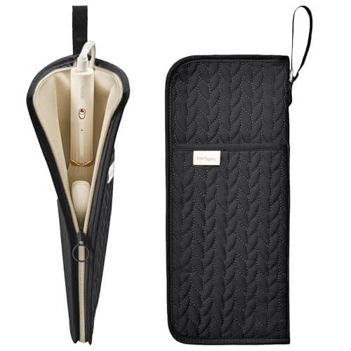 KarSyon Hot Tools Organizer Heat Resistant Mat Case Hair Tools Holder Travel Bag Portable Hair Styling Tools Cover Pouch for Curling Iron,Flat Iron,Hair Straightener (Black) - Image 1