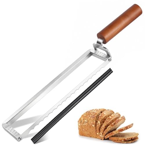 JAC HouseHold Upgrade Bread Knife for Homemade Bread, Sourdough Bread Slicer with 6 Thickness Guide & Razor Sharp Stainless Blade, Manual Bow Cutter for Bagels and Baguettes - Image 1