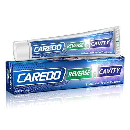 CAREDO Cavity Reversal Hydroxyapatite Toothpaste for Adults, Cavity Tooth Filler as Home Cavity Repair, Fluoride Free Reverse Cavities Treatment for Tooth Decay Repair, Remineralizing Repair 3.52OZ