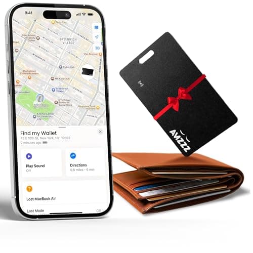 MFi Certified Wallet Tracker Card, Ultra-Slim 0.07in Rechargeable Item Finder, Compatible with Find My App (iOS Only), IP68 Waterproof Bluetooth Tracker Perfect for Wallets, Bags, Passport - Image 1
