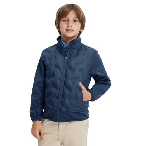 M MAELREG Boys Puffer Jacket comfort Thermal Insulated Fall Youth Puffer Jacket Casual Windproof Pockets - Image 1