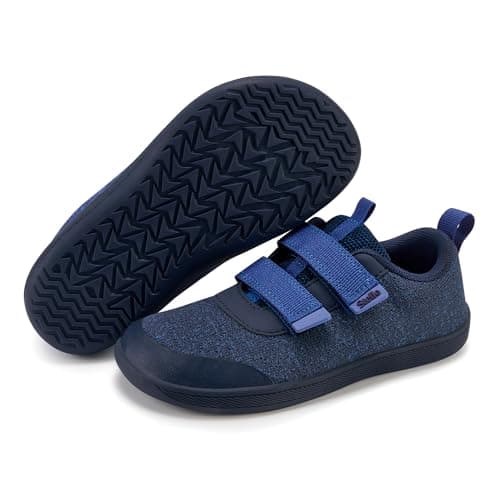 Stelle Toddler Wide Toe Box Barefoot Shoes Kids Sneakers for Boys Girls Zero Drop Minimalist Breathable Lightweight Non Slip Walking Running Shoes(Navy, 10MT) - Image 1