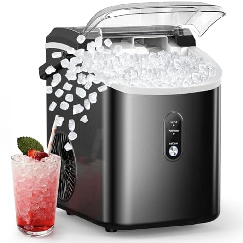 COWSAR Nugget Ice Makers Countertop, Pebble Ice Maker Machine with Soft Chewable Ice, 34Lbs/24H, Self-Cleaning, One-Click Operation, Pellet Ice Maker Countertop for Home/Kitchen/RV/Camping - Image 1