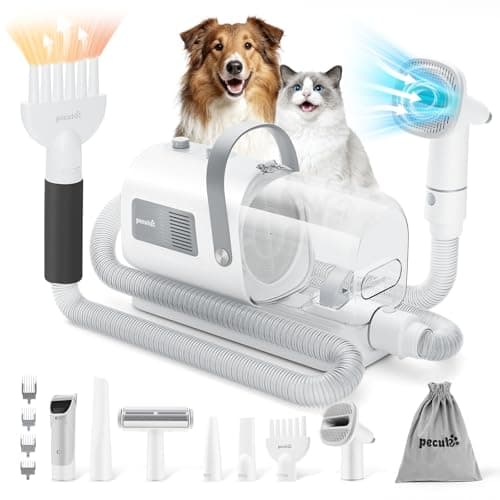 Pecute Dog Grooming Vacuum & Dryer, 7-in-1 Pet Grooming Kit with Clipper, 10000Pa Dog Vacuum for Shedding Grooming, Adjustable Speed & Temp, 55dB Low Noise,1.7L Dust Cup - Image 1