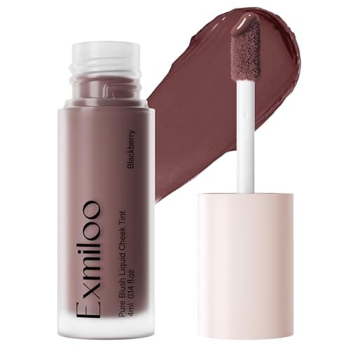 Exmiloo Liquid Blush, Long-Lasting Matte Liquid Blush for Cheeks, Blendable & Buildable Liquid Matte Blush Makeup, Vegan & Cruelty-Free, Easy to Apply, Blackberry - Image 1