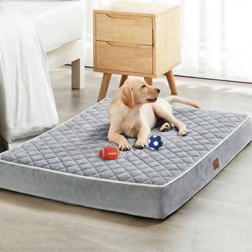 WNPETHOME Orthopedic XXL Dog Beds Large Sized Dog, Waterproof Extra Large Dogs Bed with Removable Washable Cover, Multi-Needle Quilting Dogs Crate Bed