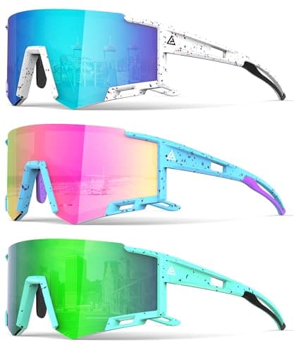 NSSIW Kids-Sunglasses Sports Sun Glasses: Youth Baseball Sunglasses Shades for Boys Girls UV400 Cycling 3 Pack Age 6-16 - Image 1