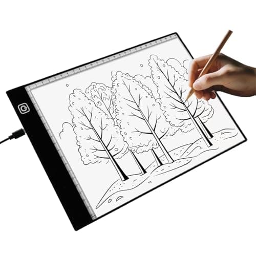 A4 LED Light Box for Tracing and Drawing - Ultra Thin Adjustable Light Table, USB Trace Light UP Pad Screen, Small Copy Board Tracer for Kids Artists, Sketching, Stenciling, and Art Crafting. - Image 1