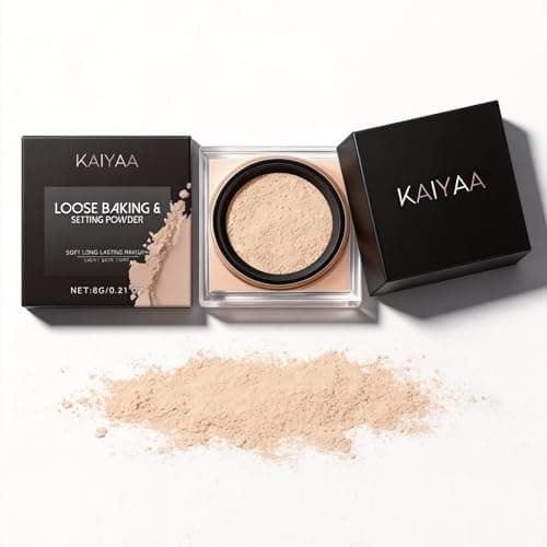 Waterproof Setting Powder, Translucent Powder Setting Powder, Loose Powder Makeup for Oil Control, Sweat Proof Long Lasting Matte Finish for All Skin Makeup - Image 1