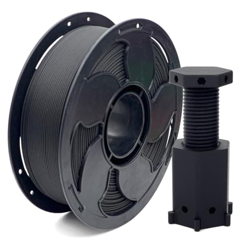 Carbon Fibre Black PETG Filament 1.75mm High Intensity 3D Printer Filament, 1kg (2.2lbs) Spool Toughness Enhanced PETG 3D Printing Filament Hide The Layer Line - Image 1