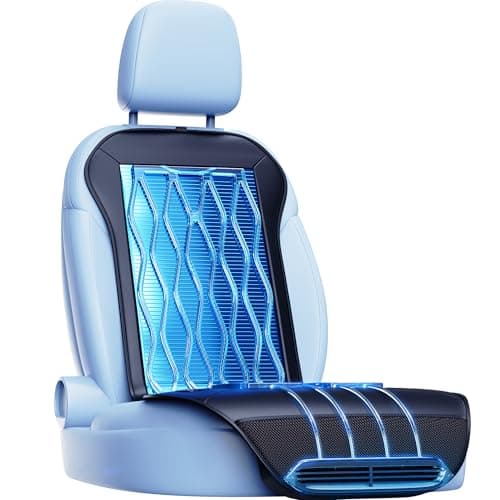 TOWTAMER 2025 Upgraded ICY Seat, Semiconductor Ventilated Cooling Car Seat Cover(Front Seat),12V-24V Cooling Car Seat Cushion with 3 Temp Modes,Universal Fit for SUV/Truck Accessories(Ice-Core Black) - Image 1