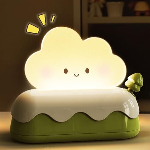L LOHAS LED Cute Desk Decor Cloud Lamp Night Light for Kids, Kawaii Sleep Light, Rechargeable 7 Colors Lamp, Room Decor, Gifts Ideas for Baby Kids Girls Teens Teenages - Image 1