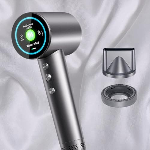 High-Speed Ionic Hair Dryer: 3Min Fast Dry with Brushless Motor - Quiet, Lightweight hair care Blow Dryer with Diffuser & HD Display for Curly Hair&Salon&Home&Travel, Hair Dryer for Women/Men/Baby/Pet - Image 1