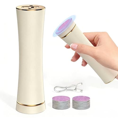 VISDOLL 2026 Upgrade Electric Foot Callus Remover, Ergonomic Foot File with 3 Speeds, Rechargeable, 20 Disposable Sandpaper Discs, Professional Pedicure Tool for Dead Skin & Calluses - Beige - Image 1