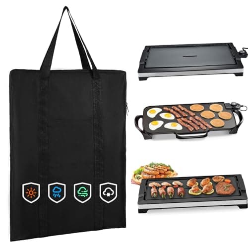 Waterproof Griddle Storage Bag for 300 Series & Flat Top Griddle, Durable Grill Protective Cover Bag for Outdoor & Indoor, Easy to Use, 26" L x 19" W x 2" H, Black - Image 1