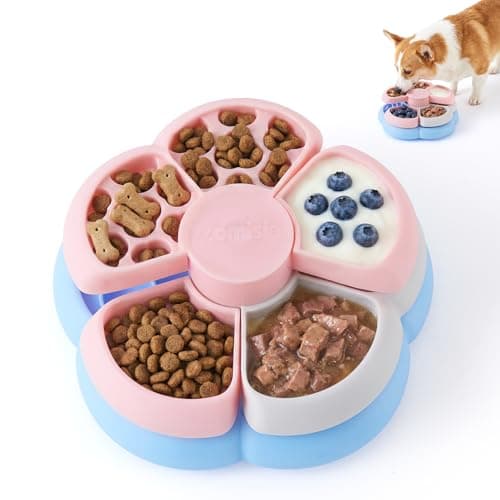 ZOMISIA Slow Feeder Dog Bowl 3 Levels - Non-Slip Puzzle Enrichment Toy for Small Medium Breeds, Reduces Boredom and Anxiety, Colorful, BPA-Free - Image 1