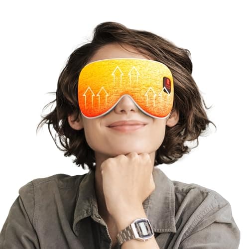 Rythboom Heated Eye Masks for Dry Eyes, Eye Relief, Cordless Warm Eye Compress, 3 Heat Levels, Graphene Material, 15 Uses, 1500mAh Rechargeable Battery, Washable Eye Heating Pad for Sleeping, Travel - Image 1