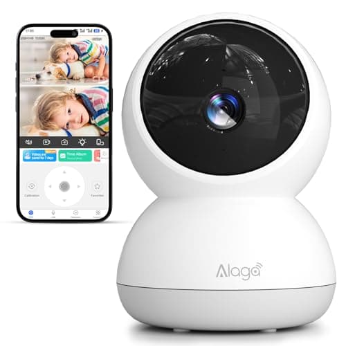Indoor Camera, 3K HD Indoor Security Camera, 360° Pan/Tilt Pet Camera, 2-Way Audio, Siren, Night Vision, Baby/Pet Monitor with Phone App 2.4G and 5G WiFi, Compatible Alexa and Google Assistant - Image 1
