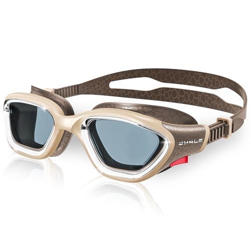 Whale Swim Goggles, HD Anti-Fog Goggles, Unisex | 100% UV Protection | Anti-Fog Design (Coconut Shell Brown) - Image 1