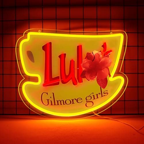 Pugna Luke's Coffee Neon Signs for Wall Decor Dimmable Neon Lights for Bedroom Led Signs Suitable for Dormitory Man Cave Christmas Gift 15.7 x 12.9IN-USB Powered-Acrylic - Image 1