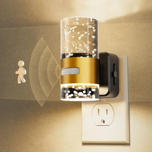 L LOHAS LED Motion Sensor Night Light,Dimmable Night Lights Plug into Wall, Acrylic Nightlight with 0-100 LM Adjustable Brightness, 3000K Plug in Night Light with Motion Activated for Bathroom Hallway - Image 1