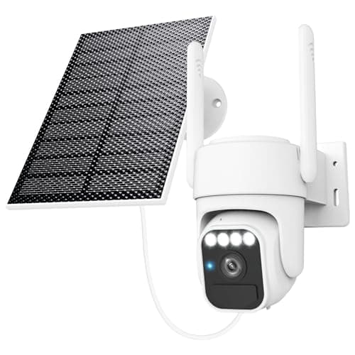 3-Link Solar Security Cameras Wireless Outdoor, 360°View, Color Night Vision, SD/Cloud Storage, Auto Tracking, 2-Way Talk, 2.4GHz WiFi, IP65 Waterproof - Image 1