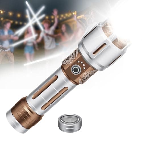 SKYFIRE 2503 LED Rechargeable Flashlights with Lightsaber, 3000 High Lumens Waterproof Zoomable Powerful Bright Flash Light for Home, Outdoor, Flash Saber Fans and Night Adventures with Ignition Lens - Image 1