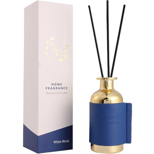 Reed Diffuser Set, Pretty Valley Home Diffuser 100Ml / 3.38Fl Oz Gift Box - Includes Reed Diffuser Sticks, Long Lasting Fragrance Oil and Glass Bottle for Office Living Room Decor (White Musk) - Image 1