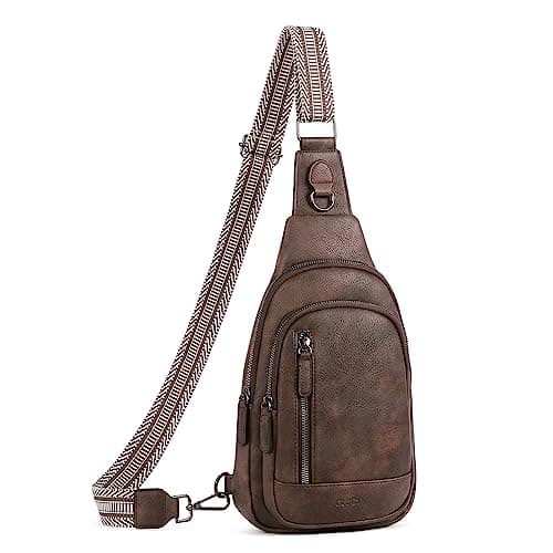 CLUCI Crossbody Bags for Women Men,Leather Sling Bag Cross Body Backpack for Woman Gifts for Women Birthday Unique - Image 1