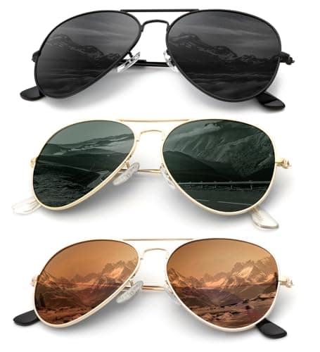 QALLY Aviator Sunglasses Polarized Sun-Glasses: Aviators Sunglasses for Men Women with UV Protection for Driving - Image 1