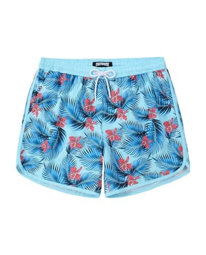 CoozySphere Mens 5 inch Swim Trunks with Mesh Lining Quick Dry Board Shorts 80 80s Vintage Bathing Suits M - Image 1