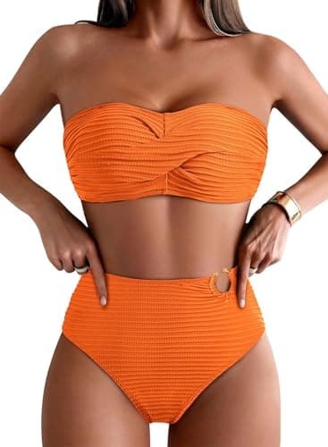 Pink Queen Sexy Bikini Set Two Piece Swimsuits Ribbed Ring Bikini Bottom Swimwear Pool Party Bathing Suit Carrot XL - Image 1
