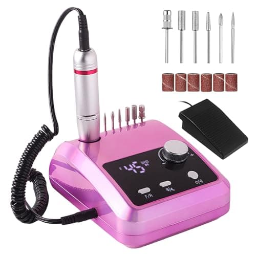 CozyZen Electric Nail Drill Professional: 45000 RPM Nail File Kit Machine with LCD Display, Hand & Foot Control Low Noise for Acrylic, Gel Nails, Manicure & Pedicure - Salon & Home Use (Dazzle) - Image 1