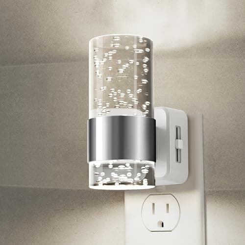 L LOHAS LED Night Light, Plug in Night Light with Auto Light Sensor, Brightness Adjustable with Daylight White 5000K, Wall Sconce-Style Design Nightlight for Bathroom, Hallway, Enterway - Image 1
