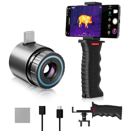 TNV30i Thermal Monocular for USB-C iPhone, iPad & Android, Night Vision Thermal Imaging Camera, 512×384 Super-Resolution 50Hz 20mK 1600-Yard Thermal Infrared Camera for Hunting, Building Detection - Image 1