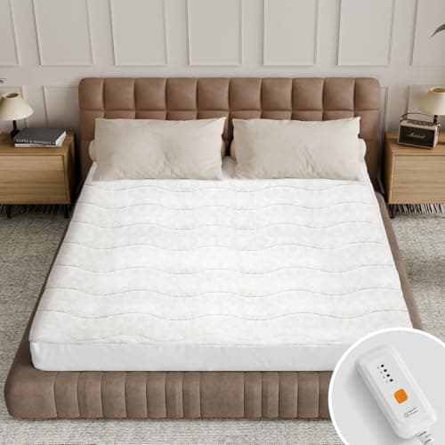 Templewet Heated Mattress Pad Twin Size - Single Control Electric Mattress Pad with 4 Heat Settings & 10 Hour Auto Off,Bed Warmer Mattress Cover 15" Deep - Image 1