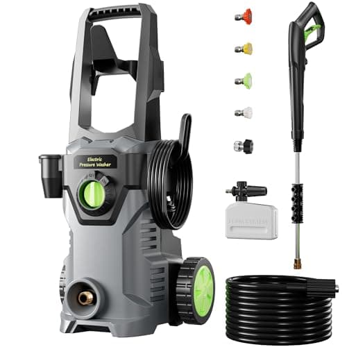 KVAOK Pressure Washer, Compact Power Washers with 4 Quick Connect Nozzles, High Pressure Washer for Cars, Fences, Patios, Decks, Boats, Home Use - Image 1