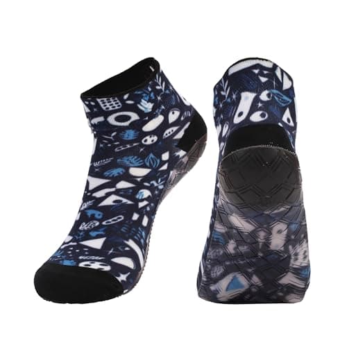 RANDY SUN Low Cut Quick-Dry Barefoot Beach Socks with Anti-Slip TPE Sole, Breathable Lightweight Shoes for Sand, Seamless Aqua Socks, Blue Size Men's 10 / Women's 11 - Image 1