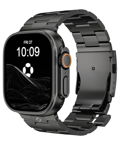 FiNESTONE CRNS-PRO Titanium Band for Apple Watch Ultra Band 3/2/1 49mm & Series 11/10 46mm, Scratch Resistant & Easy Adjust Ultra Watch Band for Men,iWatch Metal Watch Strap,Valentines Day Gifts for Men - Image 1