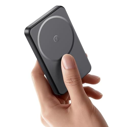 Aterob for Magsafe Portable Charger 5000mAh, Slim Magnetic Battery Pack, 15W Wireless Magnetic Battery Pack, 20W PD Fast Charging, Magnetic Power Bank for iPhone 17/16/15/14/13/12 Series (Black) - Image 1