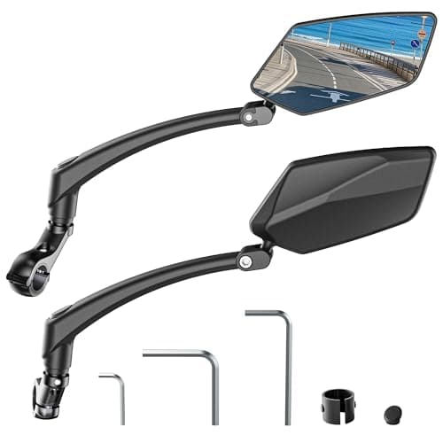 COICER Bicycle Mirror for Handlebars Mount, E Bike Rear View Mirror 2PCS