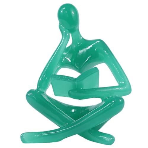 YeseeYe Bookshelf Decor Thinker Statue - Abstract Art Reading Sculpture Modern Home Decoration Figurine for Living Room Office Shelves Coffee Table Desk Decor - Image 1