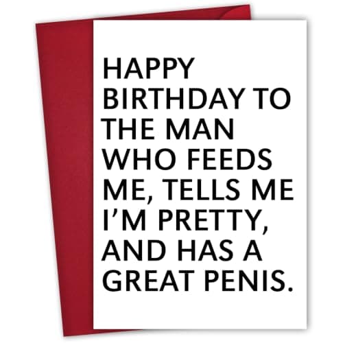 Happy Birthday Cards for Men Husband Boyfriend, Funny Boyfriend Birthday Gifts for Men Him, Naughty Greeting Cards Unique Couples Gifts for Husband Who Have Everything, Mens Gift Ideas