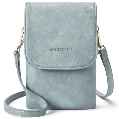 BOSTANTEN Vegan Leather Small Crossbody Bags for Women Designer Cell Phone Bag Wallet Purses Adjustable Strap - Image 1