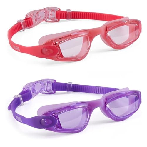 Aegend Swim Goggles for Kids Youth 3-14 Anti-Fog Anti-UV Comfort Fit Goggles for Swimming - Image 1